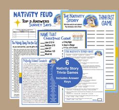 the nativity game and activity pack for kids