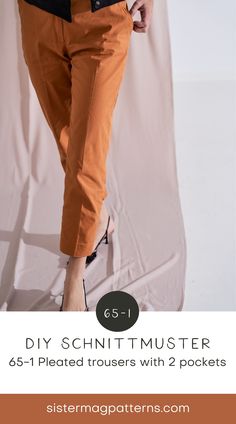 Start your sewing adventure with our 65-1 Pleated Trousers - ENTRY-LEVEL MODEL! Sew chic trousers and unleash your creativity.Looking to start your sewing journey? Our 65-1 Pleated Trousers - ENTRY-LEVEL MODEL is the perfect choice! Simple yet stylish. Pants Sewing Patterns, Chic Trousers, Pants Sewing, Pants Sewing Pattern, Pleated Trousers, Trousers Pants, Pleated Pants, Sewing Project, Tailored Trousers