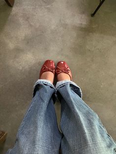 Red ballet flats, ballet flats, lily rose depp outfit, repetto Ballet Flats Outfit, Ruffle Socks, Quoi Porter, Skandinavian Fashion, Flats Outfit, Lily Evans, Mode Inspo, Pretty Shoes