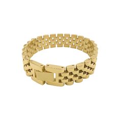 Finish off your ensemble with a touch of elegance in this 14k gold plated Adornia watch band bracelet. Finish off your ensemble with a touch of elegance in this 14k gold plated Adornia watch band bracelet.  Length: 7 in. Nickel free Metal: stainless steel Plating: 14k gold Finish: polished Packaging: pouch Size: One Size. Gender: unisex. Age Group: adult. Gold Plated Watch, Watch Band Bracelet, Trending Bracelets, Band Bracelet, Stud Earrings Set, Bracelet Gold, Watch Band, Bracelet Set, Chain Bracelet