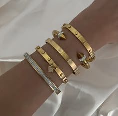 Waterproof & Tarnish Free Stainless Steel Size: Diameter 5.8cm x Height 4.8cm (S/M fit) All bangles open up to fit on the wrist Need help with sizing? Click here Statement Bangles, Girly Accessories, Jewelry Essentials, Stacked Jewelry, Classy Jewelry