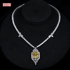 Brand:GIGAJEWE® Product Name:GIGAJEWE Total 53.92ct Plated 18K White Gold Necklace 14*16mm  Radiant cut Natural Yellow Color Moissanite Necklace ,Gold Necklace Main Stone Material:Moissainte Stone  item:Natural Yellow moissanite necklace one piece Shape:Radiant cut ,round cut ,marquise cut ,pear cut ,baguette cut Color: white D color Main Stone Size:14*16mm 15ct  side stone:38.92ct Total:53.92ct Customization:Can select different kinds of gemstone for customization Luxury Silver Necklace Gia Certified, Luxury Gia Certified Necklaces For Formal Occasions, Gia Certified Luxury Necklace For Formal Occasions, Gia Certified Luxury Formal Necklace, Luxury Gia Certified Diamond Necklace As Gift, Luxury Gia Certified Diamond Necklace Gift, Luxury Diamond Bridal Necklace With Gemstone, Luxury Bridal Necklace With Diamond Gemstone, Exquisite Gia Certified Diamond Necklace