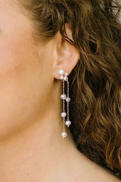 Aren't these pearl drops to die for?! We love how classy and timeless pearls are, especially with these beauties! Crafts Beautiful, Bridal Shop, Pearl Drop, Beautiful Moments, Our Love, Gold Earrings, Gold, Beauty