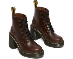 Dr. Martens Jesy | Zappos.com Winter Lace-up Boots With Reinforced Closed Toe, Winter Platform Boots With Reinforced Toe, Casual Closed Toe Platform Boots With Reinforced Heel, Casual Round Toe Heeled Boots For Outdoor, Outdoor Platform Boots With Reinforced Heel And Round Toe, Ankle-high Boots With Reinforced Toe In Synthetic, Winter Heeled Boots With Reinforced Heel, Casual Heeled Boots With Reinforced Heel For Winter, Brown Winter Boots With Removable Insole