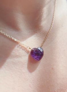 Amethyst aids us in transformation and is the birthstone for February. ✧ Chakra: Third Eye, Crown, Soul Star ✧ Birthstone: February ✧ Zodiac Sign: Pisces ✧ Vibration Level: High ✧ Includes: Genuine Amethyst faceted heart shape ✧ Amethyst size: 15mm ✧ Material: Goldfilled with clap Gold Vermeil ✧ Necklace size: 45cm Amethyst means 'sincerity.' It symbolizes wisdom, deep love, devotion, and mental peace. Historically, this stone was used by royalty as a symbol of power. The legendary power of Amet Purple Amethyst Heart Necklaces, Heart Cut Amethyst Birthstone Jewelry, Purple Heart-shaped Amethyst Necklaces, Purple Amethyst Heart Necklace, Purple Heart Amethyst Necklace, Purple Heart Birthstone Necklace, Purple Heart-shaped Birthstone Necklace, Purple Heart Cut Jewelry For Valentine's Day, Heart Cut Purple Jewelry For Valentine's Day