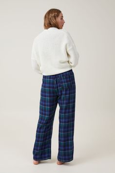 Flannel Boyfriend Boxer Pant Plaid Bottoms For Fall Loungewear, Plaid Loungewear Bottoms For Fall, Relaxed Fit High Waist Loungewear Bottoms, Cozy Straight Leg Loungewear Bottoms, Cozy Relaxed Fit Long Bottoms, Cozy Straight Leg Bottoms For Loungewear, Relaxed Fit High Waist Bottoms For Loungewear, Cozy Relaxed Fit Long Pants, Plaid Long Pants For Pajama Party