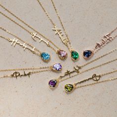 "Handmade Alexandrite Birthstone Necklace, Personalized June Birthstone Name Necklace, ❤When we receive a beautiful gift, we experience joy and surprise together, and we never forget that moment. It is just as happy to give a gift to a loved one as much as to receive a gift that comes on important days or unexpected moments. Now is the time to pamper your loved ones and yourself with these special necklaces. ❤The personalized handmade birth stone with sideways name necklaces are prepared with a Adjustable Birthstone Name Necklace For Anniversary, Purple Cubic Zirconia Necklace As Gift, Purple Cubic Zirconia Necklace For Gift, May Birthstone Jewelry For Birthday Gift, Personalized Birthstone Jewelry For May, Personalized May Birthstone Jewelry For Gifts, Birthday Birthstone Pendant Name Necklace, Birthday Name Necklace With Birthstone Pendant, Birthstone Jewelry With Cubic Zirconia For Gifts