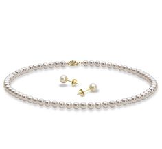 White AAA 5-6mm Freshwater Set Pearl White Jewelry Sets With Pearl Chain For Gifts, How To Wear A Pearl Necklace, Classic Nickel-free Pearl White Jewelry, Hand-set White Pearl Necklace, Luxury Hand-set Silver Pearl Necklace, Luxury Pearl White Polished Pearl Necklace, Tiffany Pearls, How To Wear Pearls, Wedding Pearl Jewelry