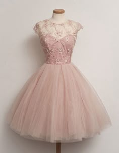 Beautiful Tulle Homecoming Dress, Pink Homecoming Dress, Pink Prom Dress, Vintage Prom, Short Prom Dress, Beauty Dress, Pink Prom Dresses, Tulle Prom Dress, 1950s Dress