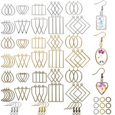 PRICES MAY VARY. Quantity: You will receive 90 pieces of resin bezels, 90 pieces of earring hooks and 90 pieces of jump rings, a total of 270 pieces, definitely enough quantity that can meet your various decorating and DIY craft needs. Wide Usage: The bezels pendants backs are ideal for making necklace, bracelet, earrings, scrapbooks project, key chain, key ring, sweater chain, anklet, or other custom jewelry craft projects. Do whatever you want! Material: These Open Bezel Pendant Backs are made Pressed Flower Diy, Bead Shopping, Jewelry Molds, Resin Jewelry Molds, Open Frame, Flower Diy, Flower Diy Crafts, Bezel Pendant, Sweater Chain