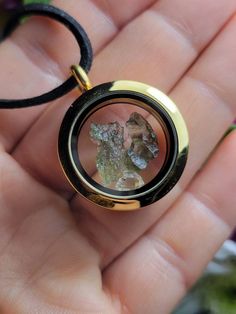 "Made to Order ~ GOLD Moldavite & Herkimer Diamond Locket Pendant : I absolutely love working with moldavite! It is my original love, as it was the first stone I could ever feel the energy pulsing out of. My face got flush, my hands sweaty, and my heart started beating quicker...I later learned this \"moldavite flush\" is the cause of your heart chakra being opened. Moldavite is known as a rapidly tranformational stone and I do believe it's an important one for us to share the love and knowl Amber Locket Jewelry As A Gift, Amber Locket Jewelry For Gift, Gold Pendant Crystal Necklace Nickel Free, Gold Birthstone Crystal Necklace, Gold Electroformed Round Jewelry, Spiritual Gold Electroformed Jewelry, Nickel-free Gold Crystal Necklace Gift, Nickel-free Gold Crystal Necklace As Gift, Nickel Free Gold Crystal Necklace Gift