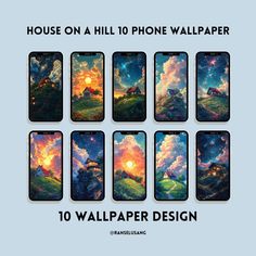 the iphone wallpapers are designed to look like paintings