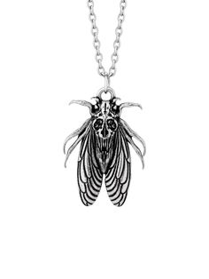 PRICES MAY VARY. CICADA NECKLACE: This unique insect pendant necklace makes a stunning statement. Crafted from antique zinc alloy, the detailed cicada design captures the beauty of nature in metallic form. MATERIALS: Meticulously crafted from high-quality zinc alloy. SIZE AND LENGTH: Pendant measures about 1.37 x 0.78 inches (3.5 x 5.5 cm), includes 23.62" (60cm) wheat chain and lobster claw clasp. PERFECT JEWELRY GIFT: Unique gifts, during special occasions such as birthday, Valentine's day, Ch Cicada Necklace, Moth Necklace, Necklace Gothic, Witch Jewelry, Luna Moth, Jewelry For Men, Antique Necklace, Moon Pendant, Accessories Unique