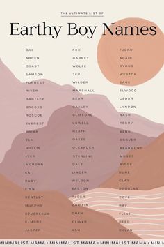 the ultimate list of earthy boy names for minimalist minimalist mama - minimalist mama