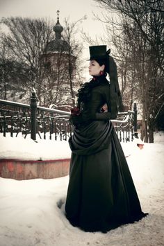 Styl Goth, Steampunk Mode, Black Gothic Dress, Style Steampunk, Victorian Costume, Victorian Goth, Victorian Steampunk, Victorian Clothing