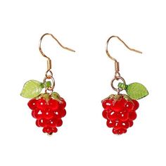 cute raspberry earrings boogzel clothing Trendy Red Dangle Jewelry, Trendy Red Drop Earrings, Cherry Color Dangle Earrings, Trendy Red Dangle Hoop Earrings, Trendy Red Jewelry With Matching Earrings, Trendy Red Jewelry Set With Matching Earrings, Casual Red Earrings For Party, Casual Red Party Earrings, Cute Red Dangle Jewelry