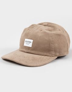 Brixton Stacked Lp Corduroy Strapback Hat. Woven Label On Front. Slightly Curved Brim. Adjustable Strapback Closure. 100% Cotton Corduroy. Imported. Panel Hats, Overalls Boys, Chino Pants Women, Corduroy Cap, Corduroy Hat, Graphic Trends, Winter Inspo, Brown Hats, Boys Backpacks