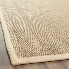 The Natural Fiber Rug Collection features an extensive selection of jute rugs, sisal rugs and other eco-friendly rugs made from innately soft and durable natural fiber yarns. Subtle, organic patterns are created by a dense sisal weave and accentuated in engaging colors and craft-inspired textures. Many designs made with non-slip or cotton backing for cushioned support. Safavieh Natural Fiber Montauk 3 X 5 (ft) Natural/Beige Indoor Chevron Coastal Throw Rug in Brown | NF115A-3 Office And Sitting Room, Beach Family Room, Coastal Area Rug, House Mid Century, Jute Design, Family Room Rug, Seagrass Rug, Indian Shores, Natural Fiber Rug