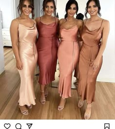 best prom satin dress cocktail dress prom 2023 long silk dresses bridesmaids style Tan Bridesmaid Dresses Satin, Copper Satin Bridesmaids Dresses, Silk Bridemades Dresses, Bridesmaid Dresses 2023 Summer, Brides Maids Dresses Silk, Sangria Dress Bridesmaid, Casual Welcome Party Outfit Bride, Bridesmaid Dresses Monochromatic, Mid Length Bridesmaid Dresses Pink