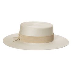 This luxurious bolero felt hat is adorned with a suede leather corset band and comes in a Bijou Van Ness hat box. 100% wool felt Brim measures 3.825 inches Adjustable Luxury Hat Bands For Formal Occasions, Elegant Fedora With Flat Crown For Party, Elegant Fitted Hat With Flat Crown, Elegant Short Brim Boater Hat For Rodeo, Elegant Boater Hat With Short Brim For Rodeo, Elegant Fedora With Flat Crown For Formal Occasions, Formal Western Boater Hat With Wide Brim, Chic Formal Hat Band With Flat Crown, Chic Formal Hat Bands With Flat Crown