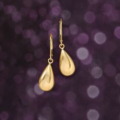 Ross-Simons - 18kt Yellow Gold Teardrop Earrings. Simply stated, these shiny teardrop earrings let the beauty of 18kt yellow gold speak for itself. Hanging length is 1 1/4". Leverback, 18kt yellow gold teardrop earrings. Elegant Polished Teardrop Earrings For Formal Events, Elegant Polished Teardrop Earrings For Formal Occasions, Elegant Teardrop Earrings For Anniversary With Polished Finish, Elegant Teardrop Earrings For Anniversary, Elegant Drop Earrings With Shiny Finish, Elegant Long Drop Teardrop Earrings With Polished Finish, Elegant Teardrop Jewelry With Shiny Finish, Elegant Polished Teardrop Drop Earrings, Classic 14k Gold Teardrop Earrings With Polished Finish