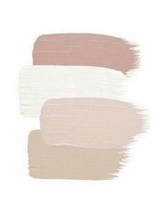 three different shades of pink, beige and white