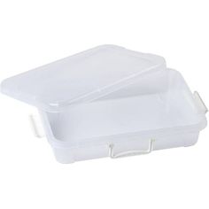 two plastic containers with lids and handles