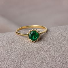 Considered to be the stone of love, sensitivity and loyalty, Emerald is seen as a symbol of harmony in relationships. Our 14K Solid Gold round emerald ring surrounded by real diamonds is suitable for daily use with its special design and will be your indispensable jewelry that you can use on your special days. A stylish jewel for you and your loved ones. Time to pamper yourself and your loved ones... Emerald is the birthstone for those born in May. 🤍🤍 Special gifts for your special moments. We Round Emerald Ring, Emerald Birthstone Ring, Mom Wedding, Emerald Necklace, Matching Necklaces, Special Moments, Emerald Ring, Birthstone Ring, Special Design