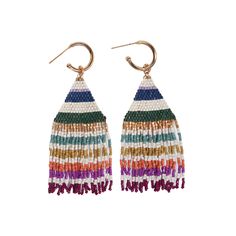 PRICES MAY VARY. Detachable Beaded Fringe: Elevate your accessory game with the innovative detachable beaded fringe design of the James Seed Bead Boho Short Dangle Earrings. The 2.75-inch fringe is meticulously handcrafted using vibrant seed beads, creating a stunning cascade of color that captures attention. Easily remove the fringe to wear the mini gold hoops alone, giving you the freedom to switch up your look and adapt to any occasion or mood. Versatile 2-in-1 Design: Experience the best of Full Fringe, Popular Earrings, Homemade Stuff, Mini Gold, Western Earrings, Shape Shifting, Short Fringe, Alloy Earrings, Fairy Godmother