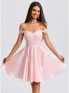 JJ's House Rhinestone Beading Appliques Lace Satin Off the Shoulder Fall Spring Summer A-line General Plus Crossed Straps Coquette Skater Dresses Elegant Other Colors Height:5.8ft（176cm） Bust:32in（82cm）Waist:24in（61cm）Hips:35in（89cm） No Short Pink Sleeveless Homecom. #JJ's House #Rhinestone #Beading #AppliquesLace #Satin #OfftheShoulder #Fall #Spring #Summer #Aline #General #Plus #CrossedStraps #Coquette #SkaterDresses #Elegant #OtherColors #No #Short #Pink #Sleeveless #Homecom Homecoming Dresses For Freshman, Pink Formal Dresses Short, Baby Pink Quinceanera Dresses, Cute Dance Dresses, Father Daughter Dance Dresses, Off The Shoulder Homecoming Dress, Pink Bridesmaid Dresses Short, Pink Quinceanera Dresses, Freshman Homecoming Dresses