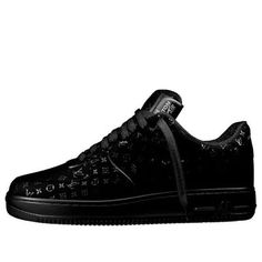 Nike Air Force 1 Low x Louis Vuitton Shoes 'Black Anthracite' 1A9VD6 Nike Luxury Sneakers, Luxury Nike Sneakers With Round Toe, Luxury Nike Sneakers For Sports, Luxury Nike Round Toe Sneakers, Luxury Black Sneakers For Sports, Luxury Nike Custom Sneakers For Streetwear, Nike Luxury Leather Sneakers, Designer Nike Black Sneakers, Luxury Black Sports Sneakers