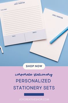 a notepad with the words, custom modern to - do lists and notebooks