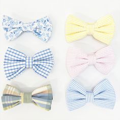 Every handsome little gent needs a Baylor Bowtie. Featured in Pink Savannah Seersucker, this bow tie is pre-tied and adjustable, made for Sundays, weddings, Derby Day, and any celebratory event! Fits age 2 to 12. White Bow With Tie Back For Spring, White Bow Tie For Spring, Classic Bow With Bow Tie Back For Summer, Classic Summer Bow Tie With Decorative Bow, Classic Summer Bow With Bow Tie Back, Spring Bow Tie As Gift, Spring Adjustable Bow Tie, Spring Black Tie Adjustable Bow Tie, Classic White Bow Tie For Spring