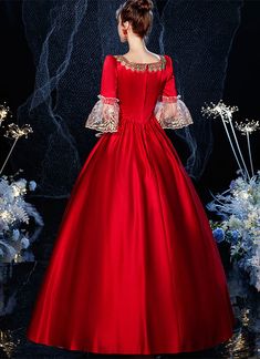 Red Rococo Baroque Princess Dress Birthday Party Ball Gown Women Christmas Reenactment Costumes Masquerade Party Dresses, Rococo Baroque, Theatre Dress, Gothic Victorian Dresses, Southern Belle Dress, Baroque Dress, Antoinette Dress, Dress Birthday Party, Party Dresses Online