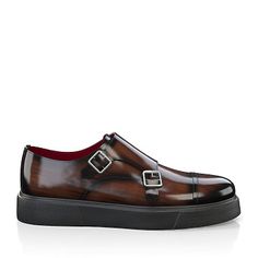 Men`s Luxury Flat Sneakers 25322 | Girotti Luxury Brown Loafers With Contrast Sole, Luxury Slip-on Monk Strap Shoes With Leather Lining, Luxury Leather Slip-on Monk Strap Shoes, Brown Leather Monk Strap Shoes With Round Toe, Brown Loafers With Red Sole And Round Toe, Designer Monk Strap Slip-on Shoes In Calf Leather, Brown Leather Cap Toe Monk Strap Shoes, Brown Monk Strap Shoes With Rubber Sole, Brown Leather Monk Strap Shoes With Closed Toe