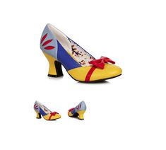 This is a listing for a new pair of 2.5" Blue/Red/Yellow Snow White Princess Heels. Made by Ellie Shoes and the style name is 254-Vida.  Available sizes: US women’s sizes 5, 6, 7, 8, 9, 10 Use the drop down menu above to select your size. If you need help converting your international shoe size, please refer to the manufacturer's shoe size conversion chart below. ** Easy 30 Day Return Policy International Buyers – Please Note:  Import duties, taxes, and charges are not included in the item price Halloween Costume Shoes, Snow White Shoes, Princess Heels, Ellie Shoes, Snow White Disney, White Princess, Costume Shoes, Shoe Size Conversion, Red Yellow