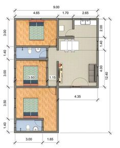 Farmhouse Layout, Small House Blueprints, Small Floor Plans, Minimalist House Design, House Blueprints, Small House Design, Led Zeppelin, Zeppelin