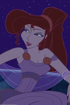 ariel from the little mermaid with her hair blowing in the wind and stars behind her