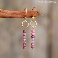 Unconditional Love Tourmaline Earrings Bohemian Gemstone Beads Earrings, Bohemian Jewelry Diy, Natural Stones Jewelry, Anting Manik, Womens Earrings, Beaded Earrings Diy, Bohemian Jewellery, Natural Stone Earrings, Jewelry Making Earrings