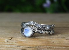 Moonstone Rings Silver Set , Bohemian Ring, Gemstone Ring, Sterling Silver Ring, Wedding Ring Set, N Nature Wedding Ring, Wedding Nature, Bohemian Ring, Etsy Wedding Rings, Bohemian Rings, Rings Silver, Silver Wedding Rings, Stirling, Wedding Ring Set