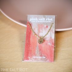 Trust My Darling Gold Necklace - Pink Salt Riot Gold Round Pendant Necklace For Best Friend, Spiritual Gold Jewelry For Best Friend Gift, Gold Spiritual Charm Necklaces As Gift For Mom, Spiritual Gold Charm Necklaces As Gift For Mom, Inspirational Nickel-free Gold Necklace, Spiritual Gold Charm Necklace As Gift For Mom, Inspirational Gold Round Pendant Jewelry, Meaningful Round Pendant Necklace As Best Friend Gift, Meaningful Round Pendant Necklace For Best Friend