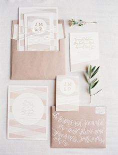 the wedding stationery is displayed on an instagramture for people to take pictures