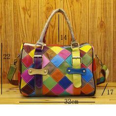 Vintage Multicolor Bags For Daily Use, Multicolor Satchel Shoulder Bag With Adjustable Strap, Multicolor Patchwork Satchel Shoulder Bag, Multicolor Leather Patchwork Shoulder Bag, Multicolor Large Capacity Satchel Shoulder Bag, Retro Multicolor Shoulder Bag With Adjustable Strap, Vintage Multicolor Tote Shoulder Bag, Multicolor Crochet Shoulder Bag, Daily Use Multicolor Satchel Shoulder Bag