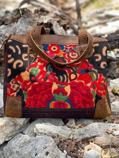 Willow Handbag – Gypsy Pearl Tx Traditional Black Travel Bag, Multicolor Rectangular Bag With Leather Trim, Hand-stitched Leather Tote Bags, Luxury Embroidered Travel Bags, Brown Hand-stitched Bag For Daily Use, Hand-stitched Tote Bag For Everyday Use, Multicolor Leather Bags With Leather Trim, Hand-stitched Satchel For Daily Use, Black Bags With Leather Trim For Trip