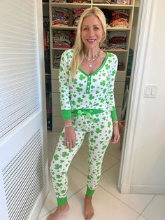 Shamrock Pajama Set - Sunshine Sisters Easy Crockpot Dinners, Miss Match, Crockpot Dinners, Knit Jumpsuit, Shorts Sweatpants, Jogger Pants, Out Of Style, Medium Size, Perfect Pair