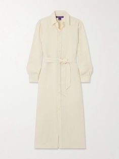 Build Wardrobe, Ralph Lauren Womens Clothing, Exclusive Dress, Ralph Lauren Collection, Midi Shirt Dress, Spring Style, Ralph Lauren Womens, Cream Dress, Everyday Wardrobe