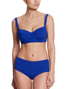 Ready to swim in something made with life’s waves in mind? The Underwire Balconette Swim Top exudes feminine flair and is designed to be mixed and matched with any of the swim bottoms in this collection. Double lined and made with supportive, recycled fabric that stretches to fit you, it’s designed for the confidence that comes with feeling good in your skin. Women's sleepwear, lingerie and more, from Hanky Panky. Underwire Tankini With Built-in Cups For Pool, Underwire Swimwear With Built-in Cups For Sunbathing, Underwire Swimwear With Built-in Bra For Pool, Contoured Swimwear With Built-in Bra For Poolside, Contoured Blue Swimwear For Swimming, Fitted Blue Swimwear With Built-in Bra, Contoured Blue Swimwear, Padded Tankini For Pool Beachwear, Blue Padded Triangle Swimwear