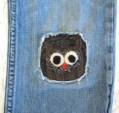 an owl made out of jeans with the words good ideas for you