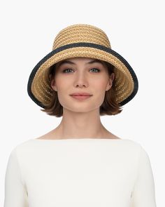 Raffia cloche hat with integrated back bow detail is romantic and chic. Brim can be worn flipped up or down; either way it brings focus to your eyes while keeping the sun off your face. The unique row on row stitched ventilated weave is unmistakeable Squishee®, lightweight and flexible, so you can roll and fold it. Because of the minuscule perforations in the textural weave, this style is not recommended for melanoma patients. Rolls and folds for packing Rated UPF 50+, Blocks over 50% of UVA/UVB Small Leather Accessories, Gold Sand, Art Costume, Women's Headwear, Navy Linen, Natural Gold, Costume Institute, Cloche Hat, Bow Detail