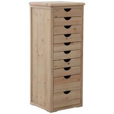 a tall wooden cabinet with six drawers